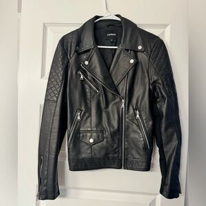Express black faux leather jacket